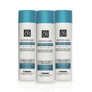 3 יח' שמפו טיפולי לקשקשים לשיער רגיל עד שמן